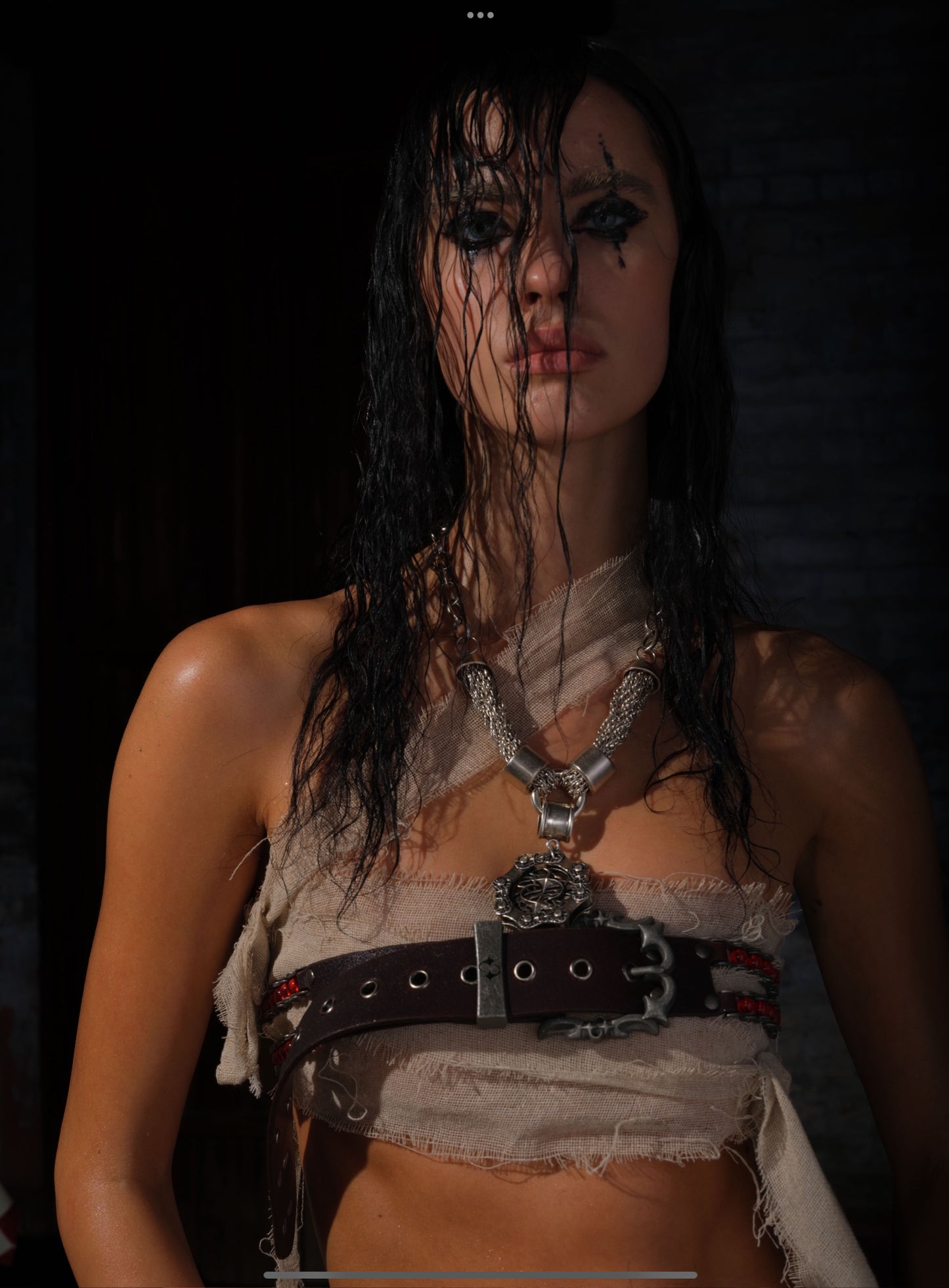 CHAIN SPARKLE PENDANT NECKLACE VINTAGE