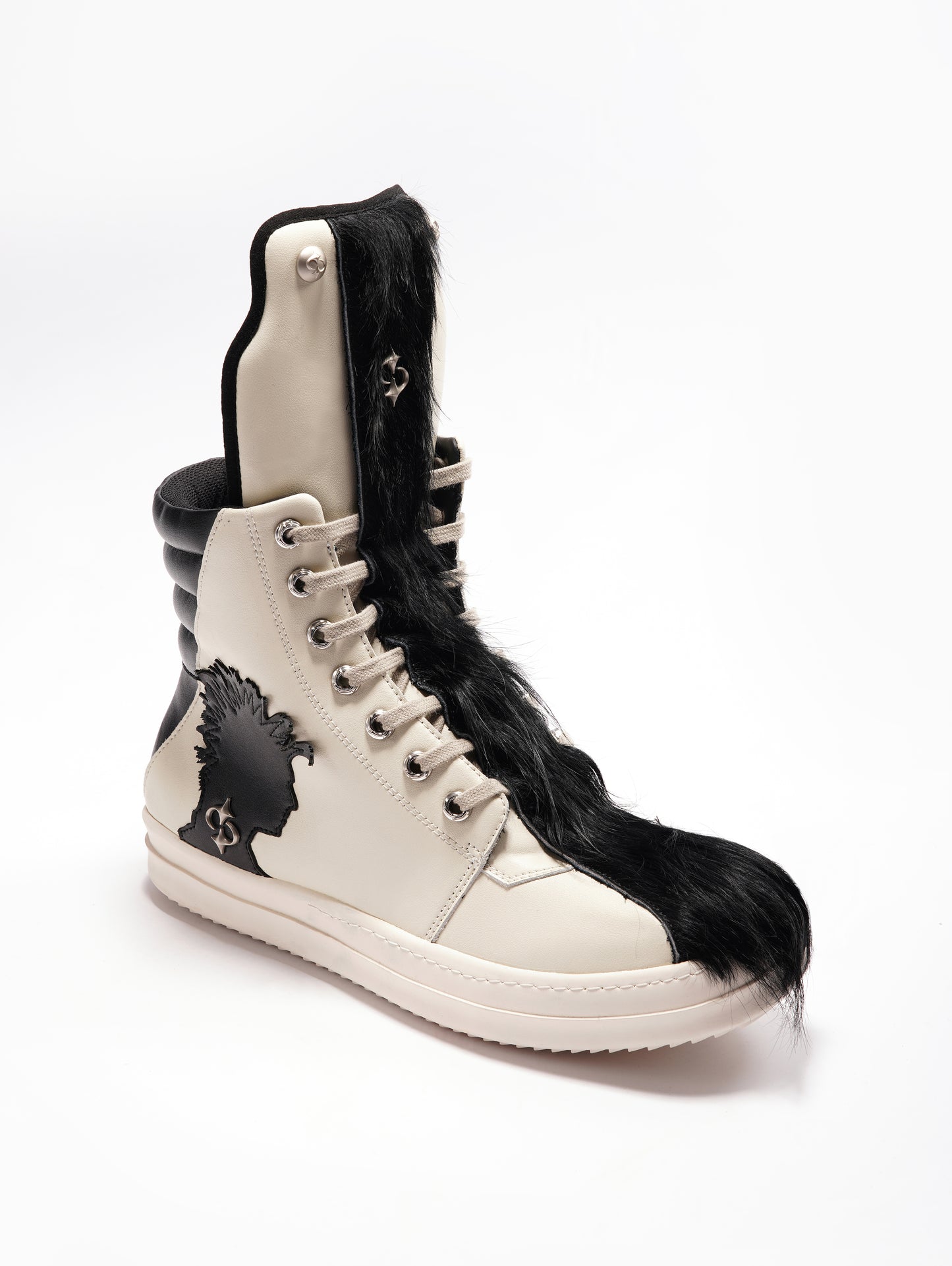 MOHAWK HORSEHAIR BOOTS WHITE
