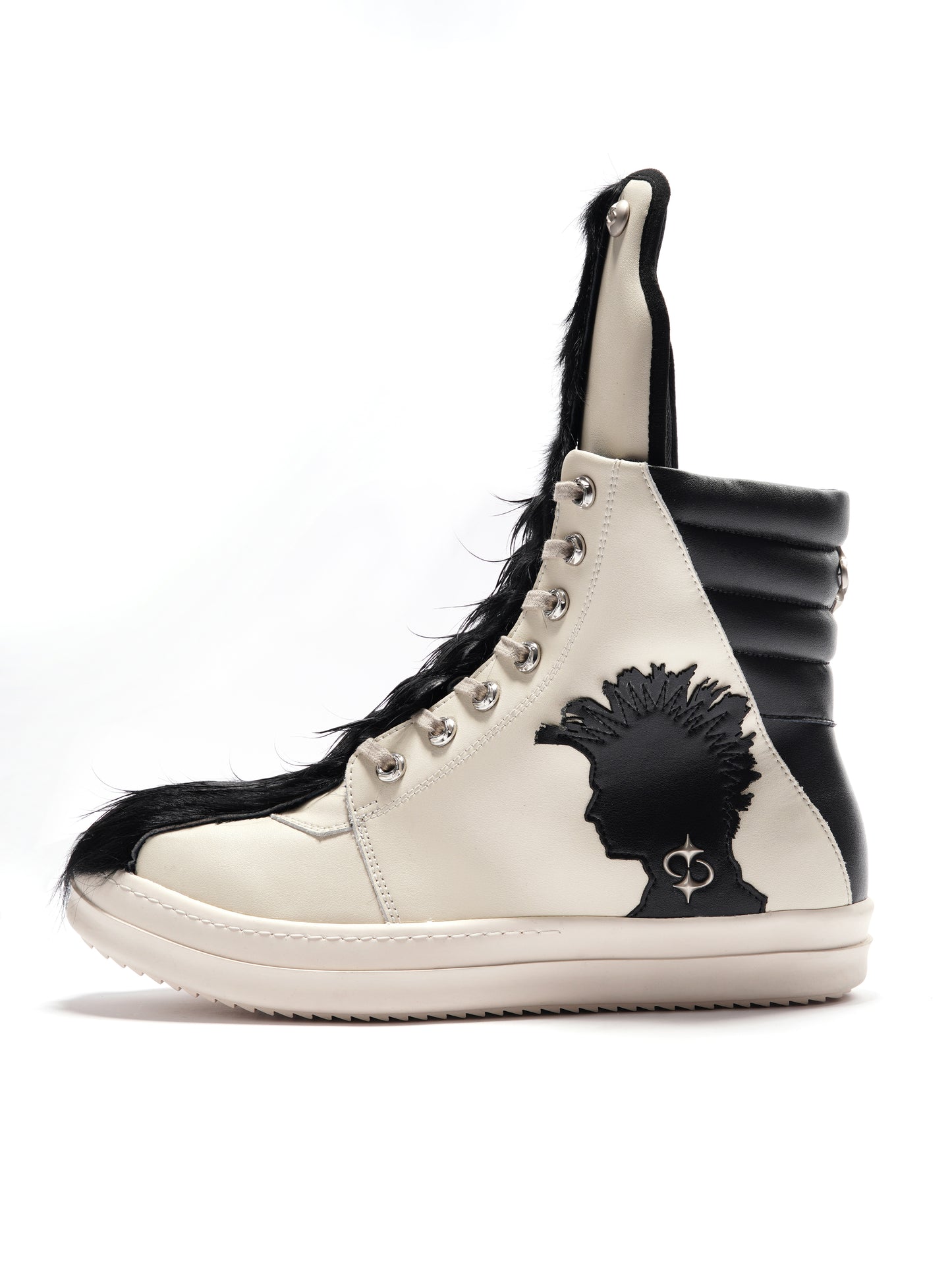 MOHAWK HORSEHAIR BOOTS WHITE
