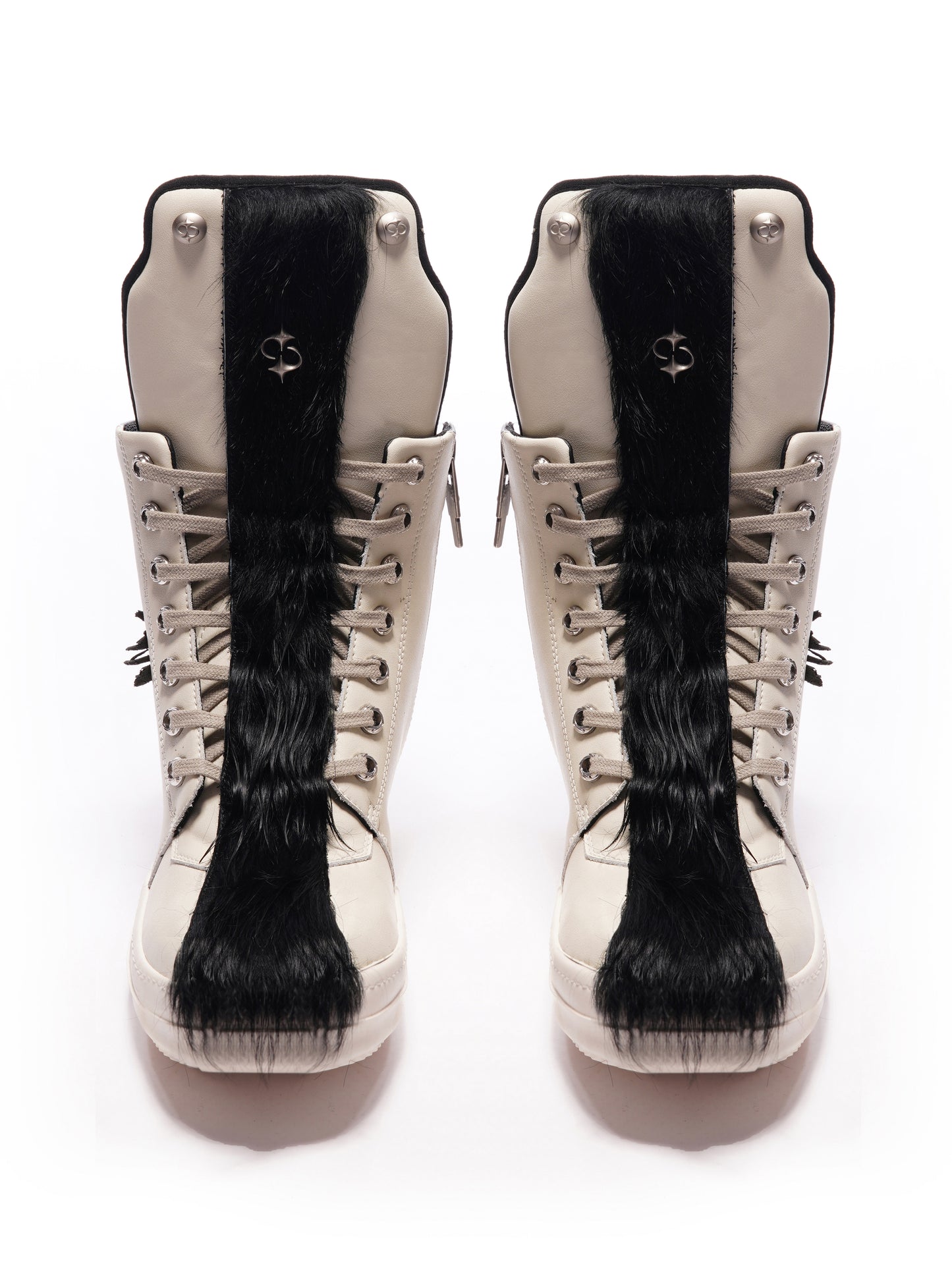 MOHAWK HORSEHAIR BOOTS WHITE